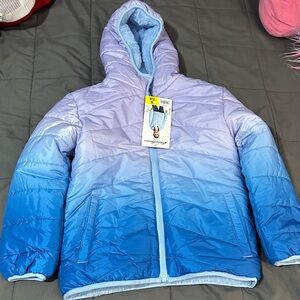 Eddie Bauer Kids Blue and Purple Puffer Jacket
